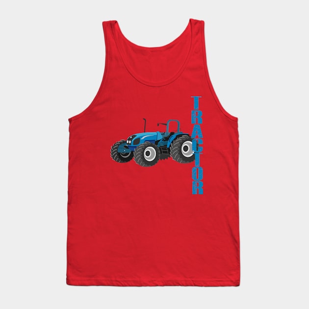 tractor blue toddler Tank Top by osvaldoport76